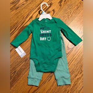 Carter's Green Saint Patty's Day Outfit